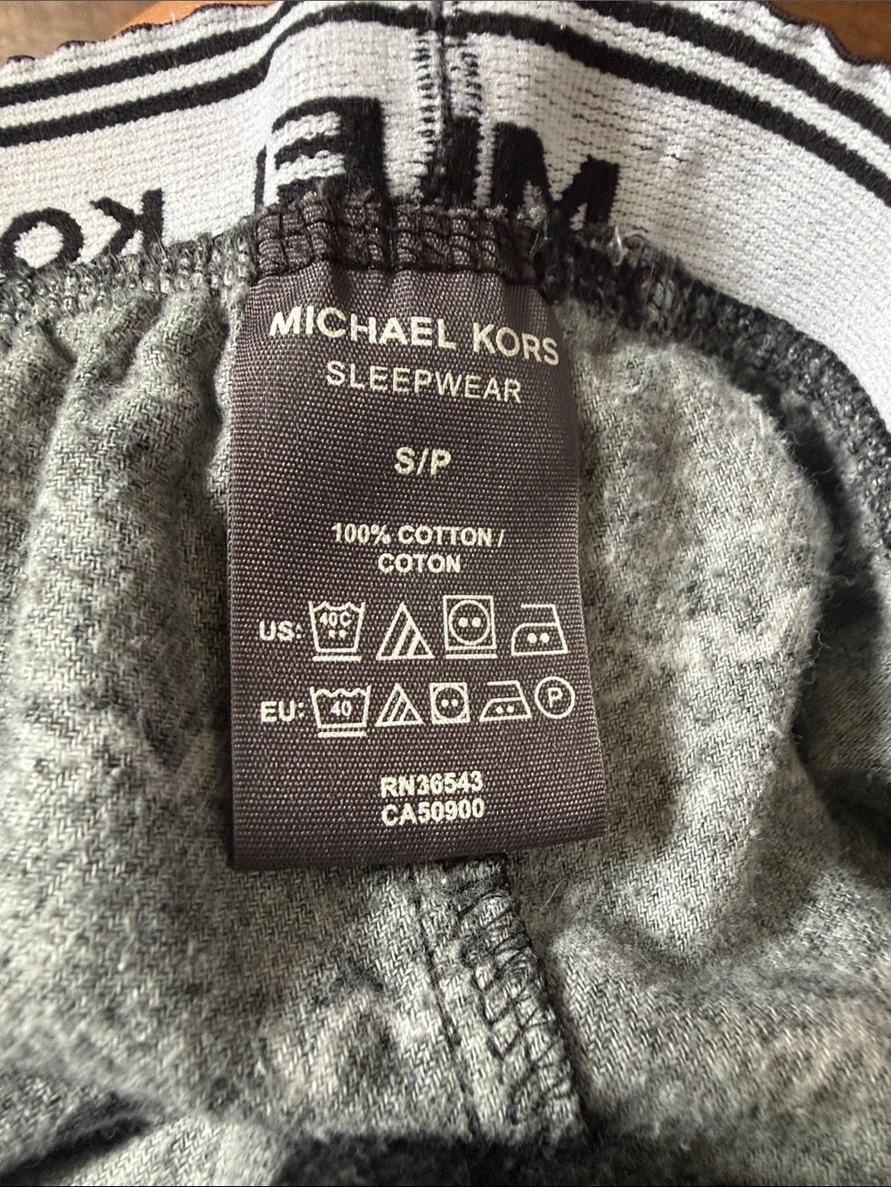 Michael Kors Black MK Logo Pajama Pants Size Small 100% Cotton Sleepwear